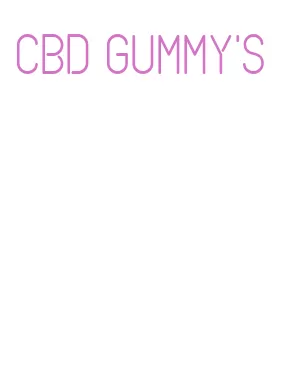 cbd gummy's