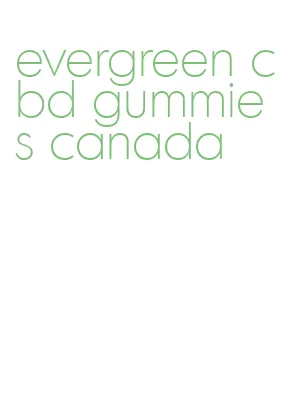 evergreen cbd gummies canada