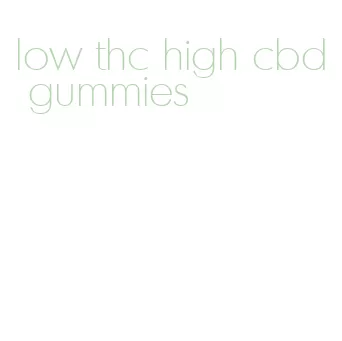 low thc high cbd gummies