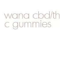 wana cbd/thc gummies