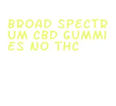 broad spectrum cbd gummies no thc