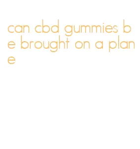 can cbd gummies be brought on a plane