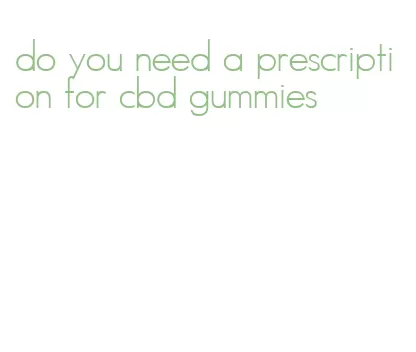 do you need a prescription for cbd gummies