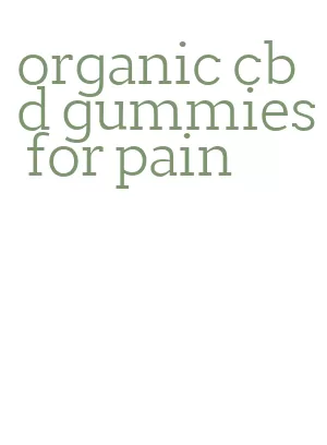 organic cbd gummies for pain