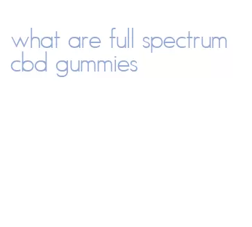 what are full spectrum cbd gummies