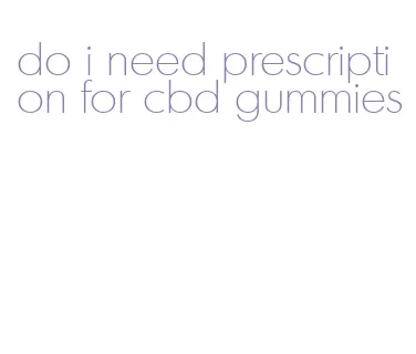 do i need prescription for cbd gummies