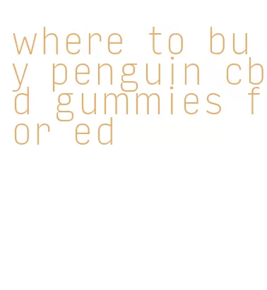 where to buy penguin cbd gummies for ed