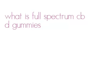 what is full spectrum cbd gummies