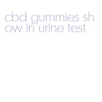 cbd gummies show in urine test