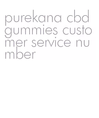 purekana cbd gummies customer service number