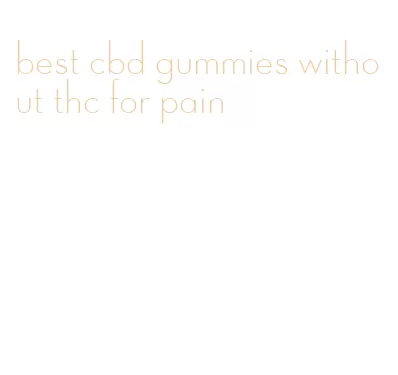 best cbd gummies without thc for pain