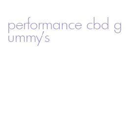 performance cbd gummy's