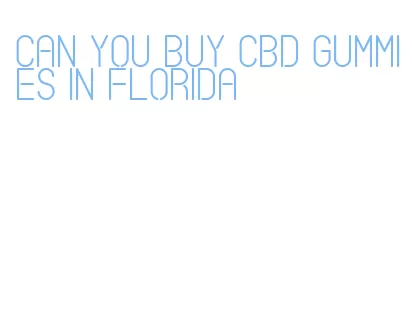 can you buy cbd gummies in florida