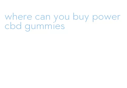 where can you buy power cbd gummies