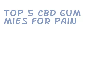 top 5 cbd gummies for pain