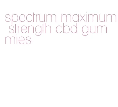 spectrum maximum strength cbd gummies