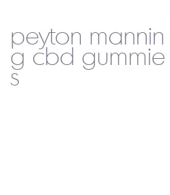 peyton manning cbd gummies