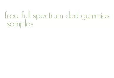 free full spectrum cbd gummies samples