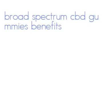 broad spectrum cbd gummies benefits