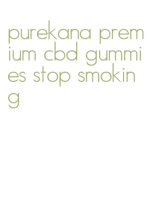 purekana premium cbd gummies stop smoking