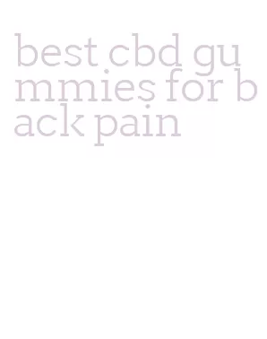 best cbd gummies for back pain