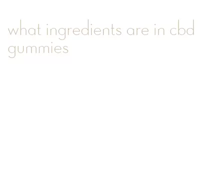 what ingredients are in cbd gummies