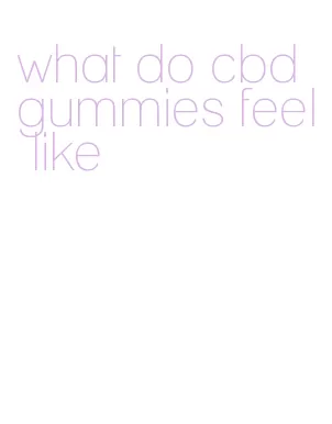 what do cbd gummies feel like