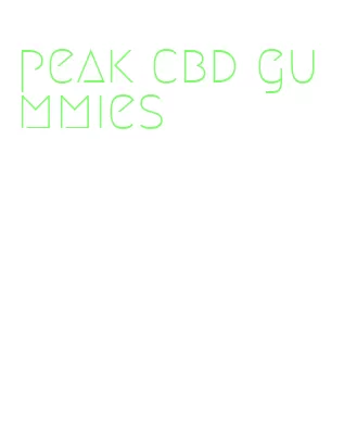 peak cbd gummies