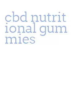 cbd nutritional gummies