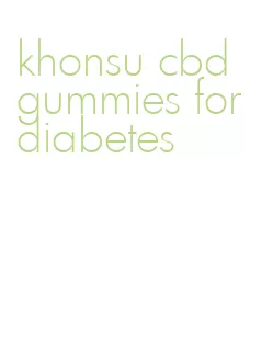 khonsu cbd gummies for diabetes