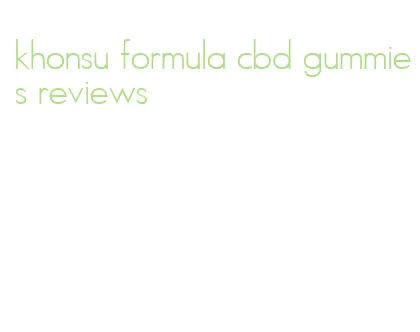 khonsu formula cbd gummies reviews