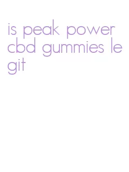 is peak power cbd gummies legit