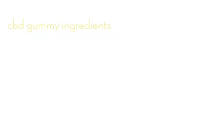 cbd gummy ingredients