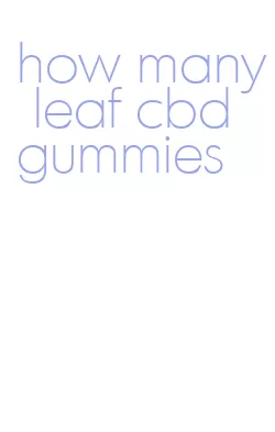 how many leaf cbd gummies