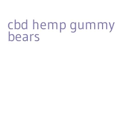 cbd hemp gummy bears