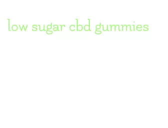 low sugar cbd gummies