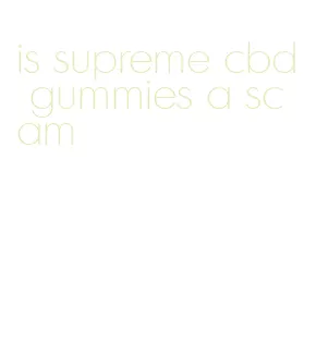 is supreme cbd gummies a scam