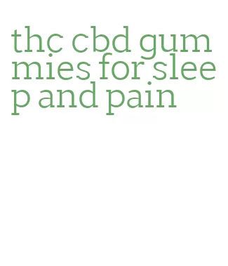 thc cbd gummies for sleep and pain