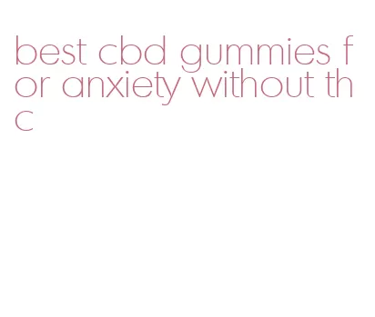 best cbd gummies for anxiety without thc