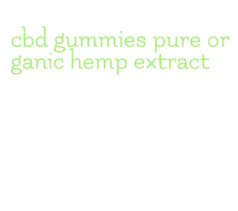 cbd gummies pure organic hemp extract