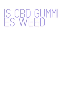 is cbd gummies weed