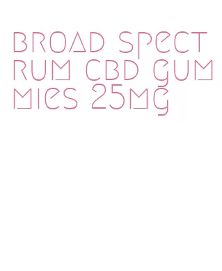 broad spectrum cbd gummies 25mg