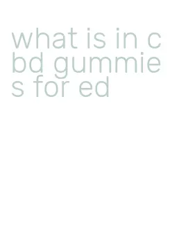 what is in cbd gummies for ed