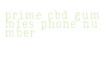 prime cbd gummies phone number