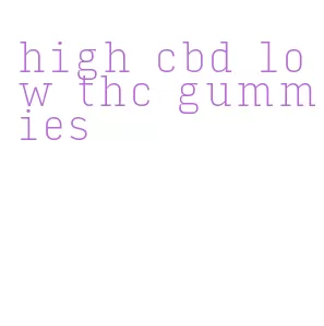 high cbd low thc gummies