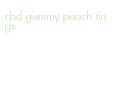 cbd gummy peach rings