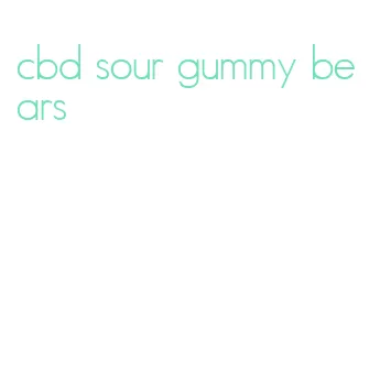 cbd sour gummy bears