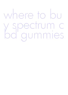 where to buy spectrum cbd gummies