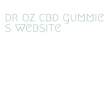 dr oz cbd gummies website