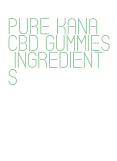 pure kana cbd gummies ingredients